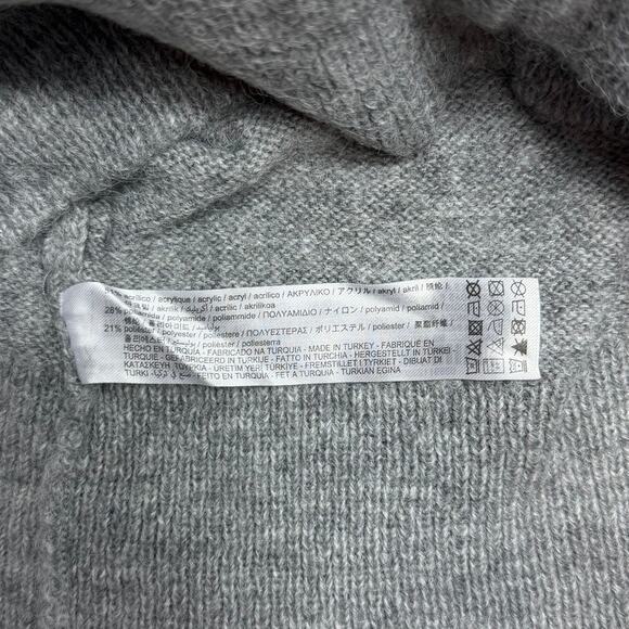 Zara V-Neck Cardigan in Gray Women's Size L - Picture 6 of 9